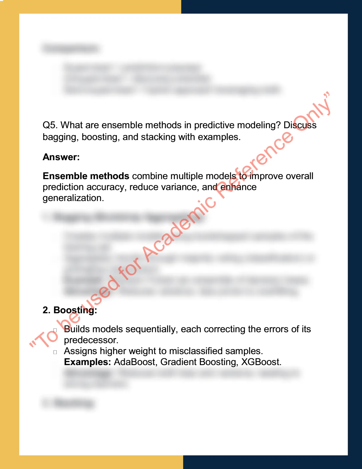 COMP 7620 – Data Mining and Predictive Models 5
